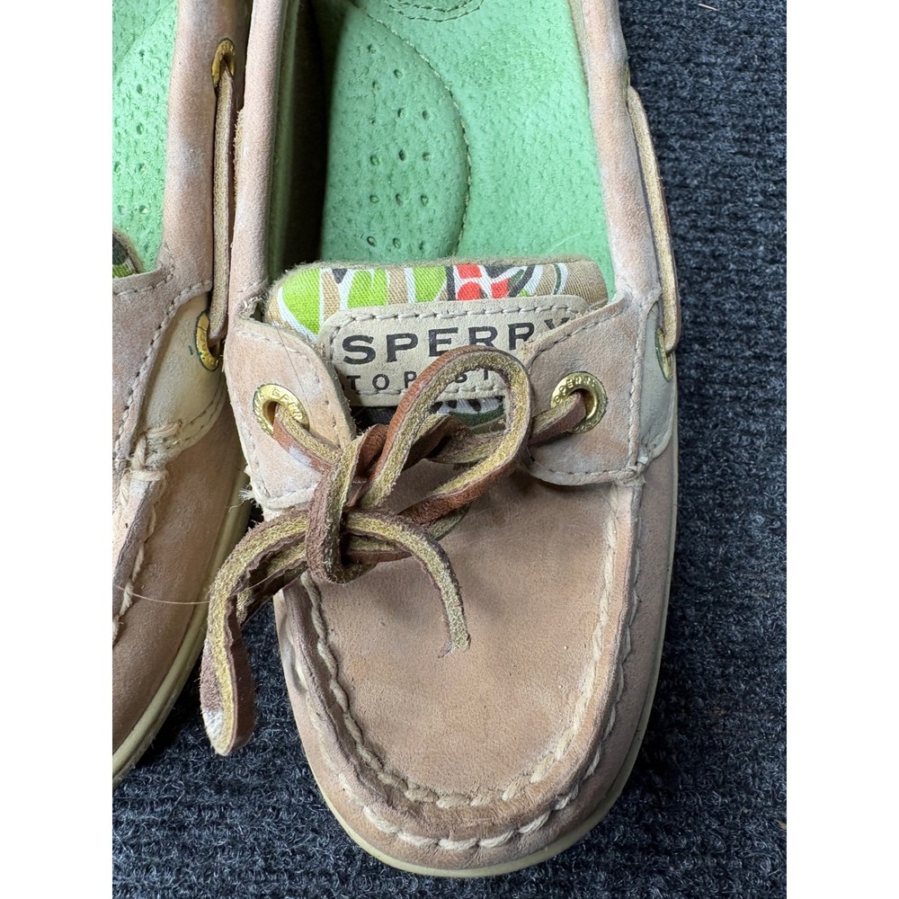 Sperry Top-Sider Womens Angelfish Linen Floral Leather Boat Shoes 5M 9102740 - Picture 3 of 8